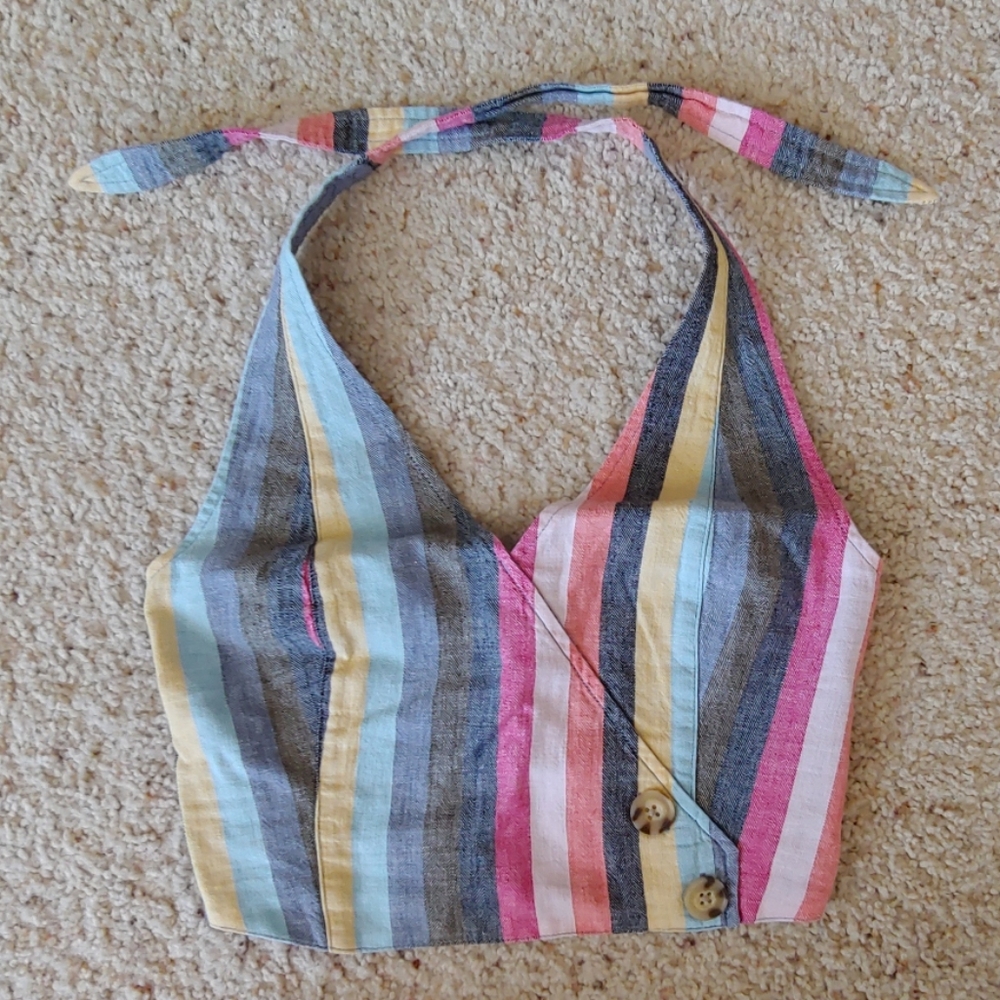 Abercrombie & Fitch Wrap-Front Halter Top